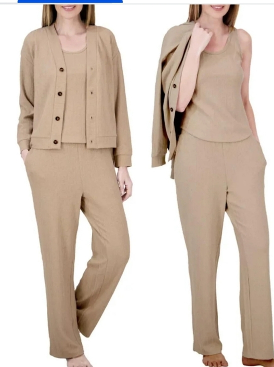 Live 2 Lounge Pants - NWOT Live 2 Lounge 3 Piece Set, Beige Size Large